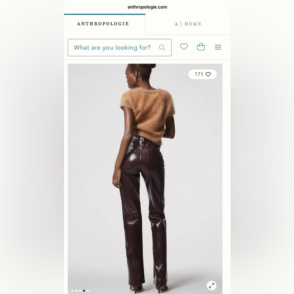 Joe's Jeans Margot Faux Leather High-Rise Slim Pants